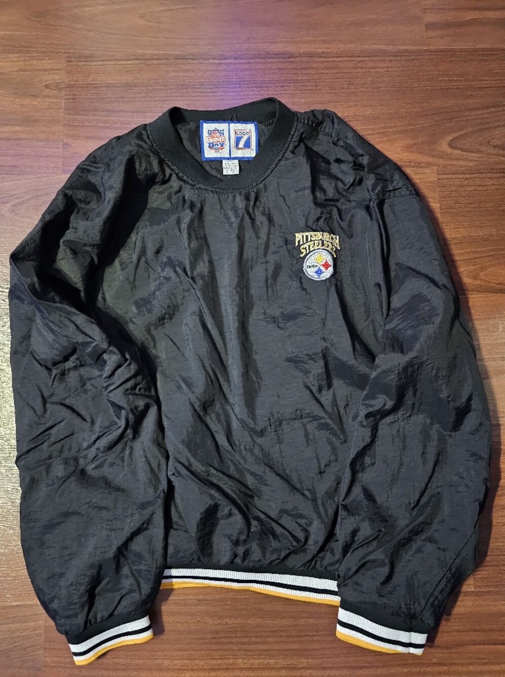 Pittsburgh Steelers Black Pullover Windbreaker Jacket
